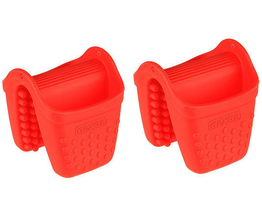 Dexas Silicone Micro Mitt - Red - 2 Pack
