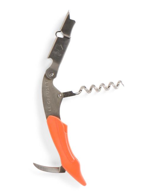 Le Creuset Waiter's Friend Corkscrew Bottle Opener in Orange